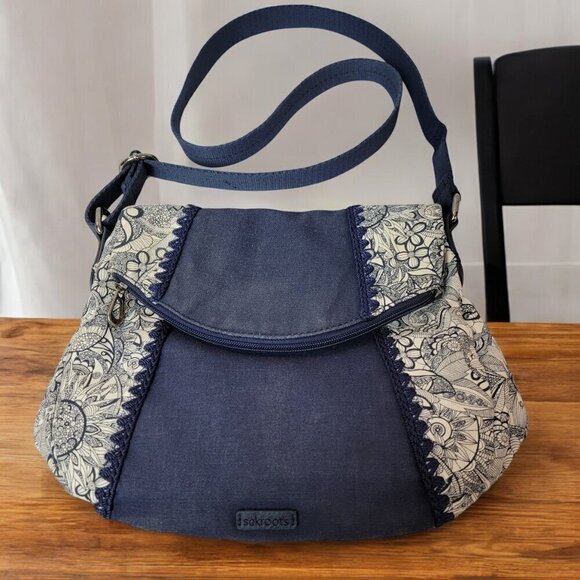 Sakroots Artist Circle Crossbody Bag - Denim and Cotton - Picture 1 of 13